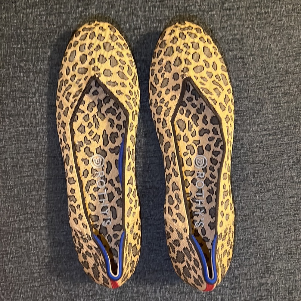 Rothy’s The Flat Rounded Toe In Spotted Leopard Print - Picture 10 of 13